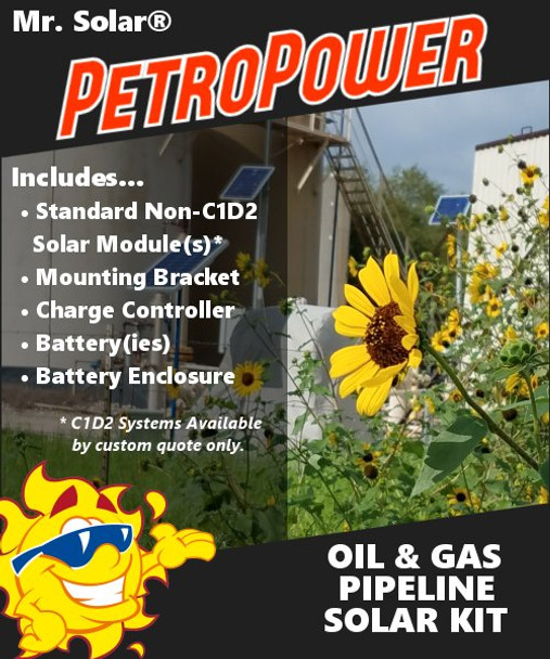 Mr. Solar® PetroPower 320 Watt Oil & Gas Pipeline Solar Kit