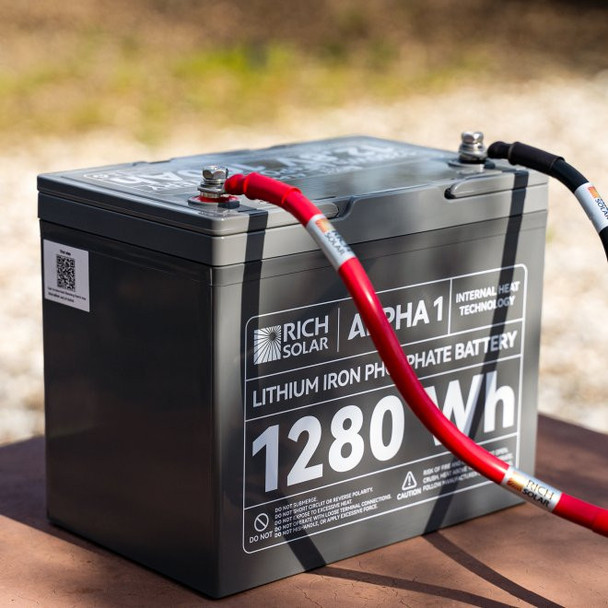 Rich Solar ALPHA 1, 12V 100Ah LiFePO4 Lithium Battery Rich Solar ALPHA 1, 12V 100Ah LiFePO4 Lithium Battery