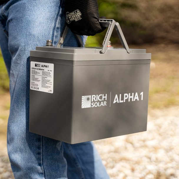 Rich Solar ALPHA 1, 12V 100Ah LiFePO4 Lithium Battery Rich Solar ALPHA 1, 12V 100Ah LiFePO4 Lithium Battery