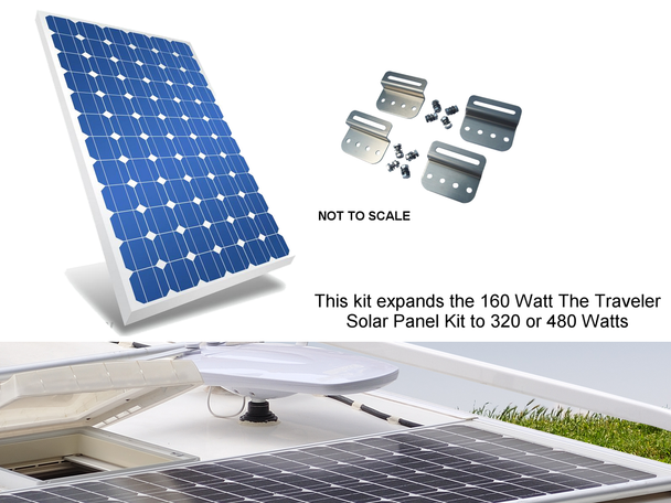 Mr. Solar® DIYPower The Traveler EK 160 Watt, Expansion Kit for The Traveler Solar Panel Kit (TRVLR-160)