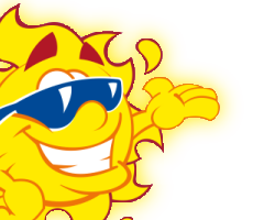 Mr. Solar brand mascot Sunny