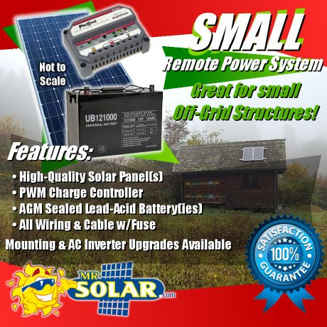 Mr Solar Remotepower 150 Watt Small Remote Solar Power System Kit