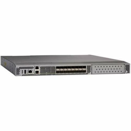 Cisco (DS-C9132T-8PMETK9) MDS 9132T 32G FC switch, w/ 8 active ports + 8x32G SW Optics, 2 Fans, 1 PSUs, Port Side Exhaust