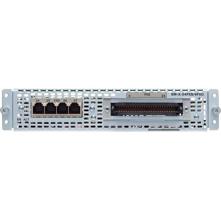 Cisco (SM-X-24FXS/4FXO) Single-Wide High Density Analog Voice Service Module with 24 FXS and 4 FXO