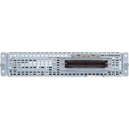 Cisco (SM-X-16FXS/2FXO=) Single-Wide High Density Analog Voice Service Module With 16 FXS And 2 FXO