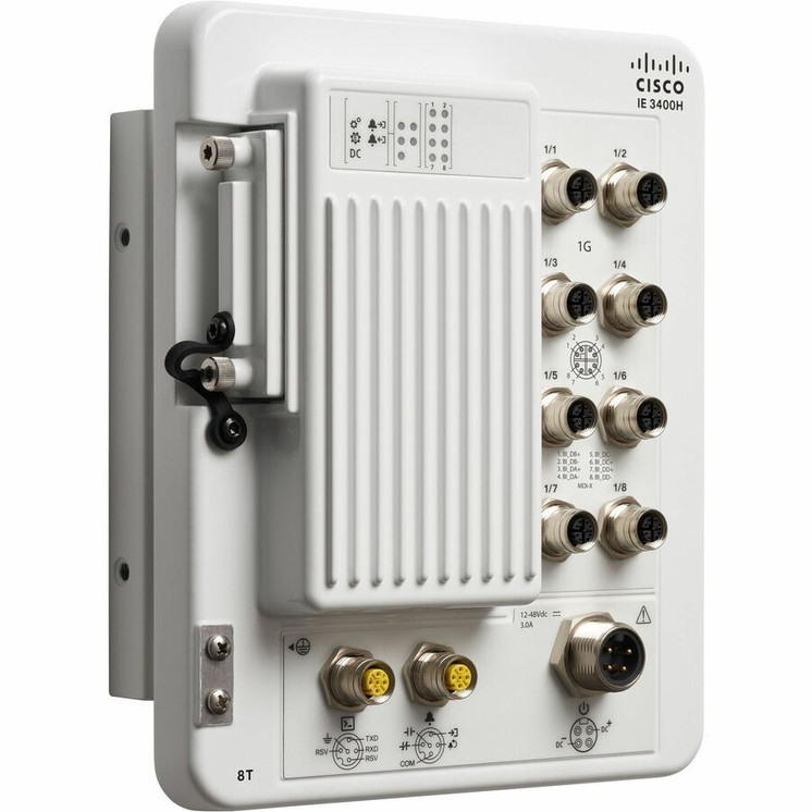 Cisco (IE-3400H-8T-A) Catalyst IE3400 Heavy Duty w/ 8 GE M12 interfaces, IP67, Network Advantage