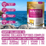 Marine Collagen Peptide Vitamins Powder Granules Liquid Shot Poster