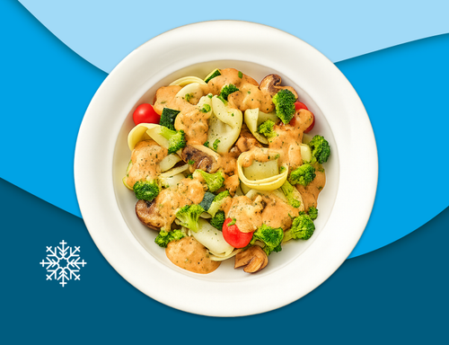 Tortellinischotel met rode pesto
