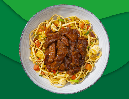 Babi ketjap met bami