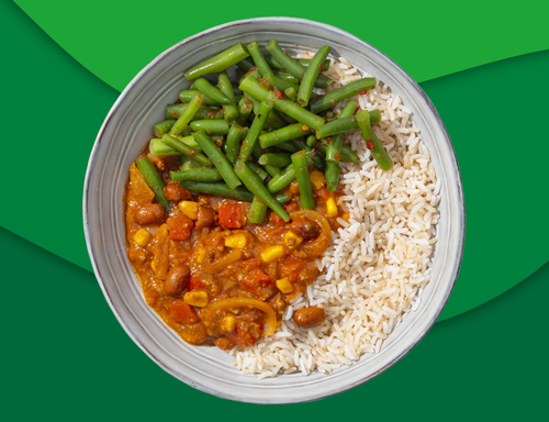 Chili con carne met rijst en sambalboontjes zoutarm