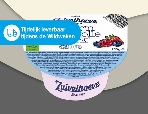 Halfvolle kwark bosvruchten