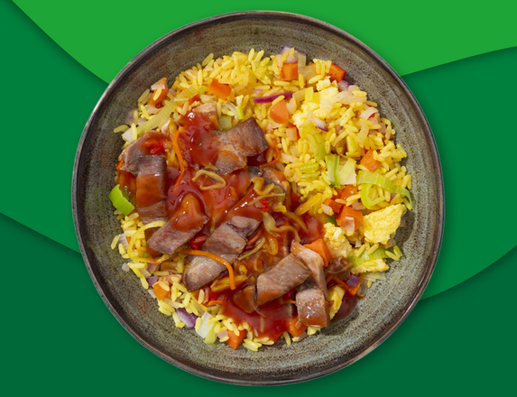 Babi pangang met nasi
