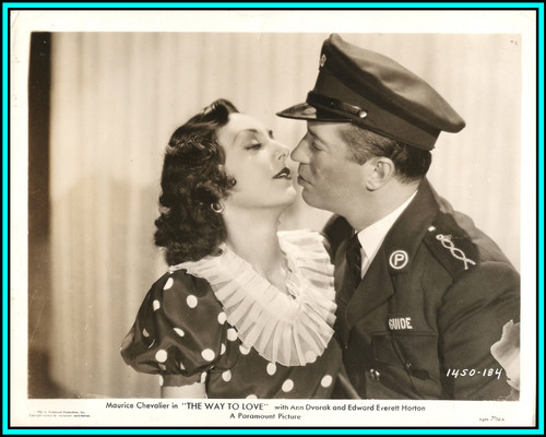 ANN DVORAK & MAURICE CHEVALIER in "The Way to Love" -Original Vintage Photo 1933