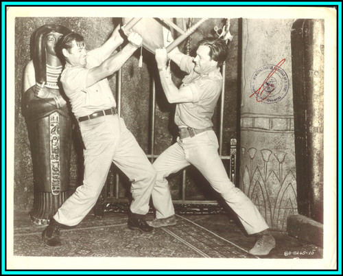 JOHNNY WEISSMULLER & MYRON HEALEY in "Jungle Moon Men" - Original Vintage Photo - 1955