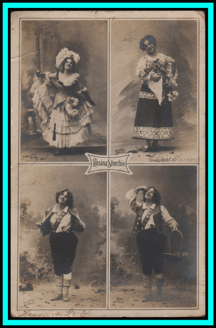 ROSINA STORCHIO - Italian Soprano - Original Vintage Handsigned Postcard - 1903 ROSINA STORCHIO - Italian Soprano - Original Vintage Handsigned Postcard - 1903