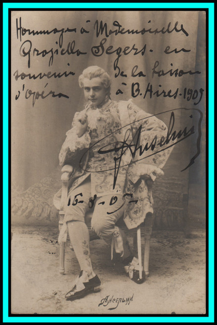 GIUSEPPE ANSELMI - Italian Tenor - Original Vintage Handsigned Postcard - 1905 GIUSEPPE ANSELMI - Italian Tenor - Original Vintage Handsigned Postcard - 1905