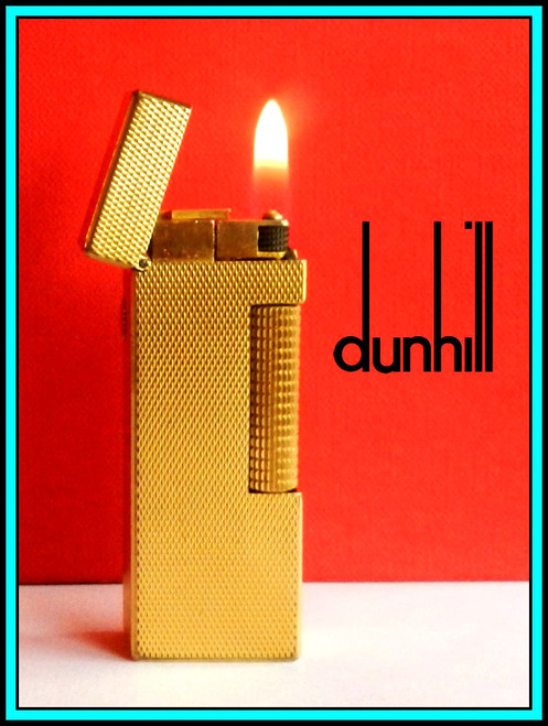 DUNHILL Rollagas  Gold Plated LIGHTER / Briquet / Feuerzeug - JUST SERVICED