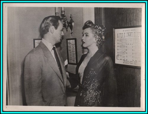 MARILYN MONROE & RICHARD WIDMARK in "Don't Bother To Knock" - Original Photo 1952