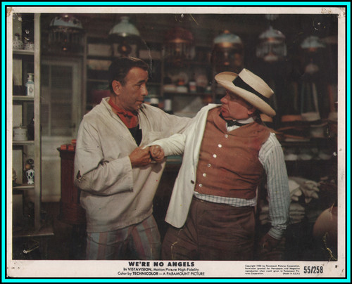 HUMPREY BOGART & JOE PLOSKI in "We're No Angels" - Original Vintage Photo 1955