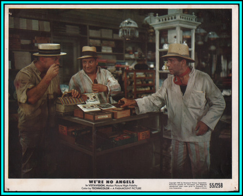 PETER USTINOV & HUMPREY BOGART in "We're No Angels" - Original Vintage Photo 1955