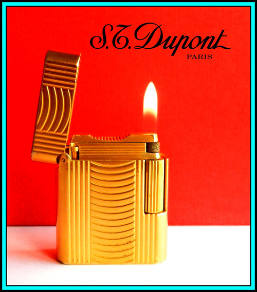 S.T. DUPONT "Soubreny" Rose Gold Plated Lighter / Briquet - SERVICED