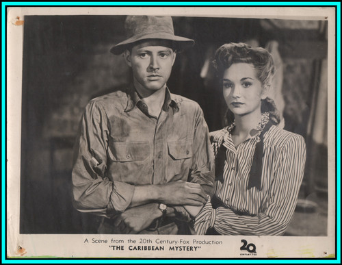 SHEILA RYAN & EDWARD RYAN in "The Caribbean Mistery" - Original Vintage Photo 1945