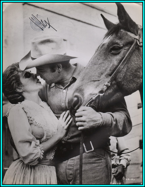 MALA POWERS & SCOTT BRADY in "The Storm Rider" - Original Vintage Oversized Photo 1957