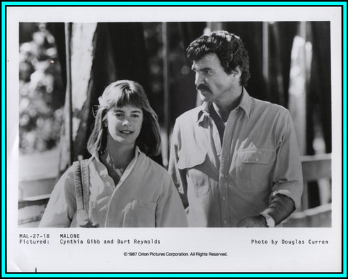 CYNTHIA GIBB & BURT REYNOLDS in "Malone" - Original Vintage Photo -  1987