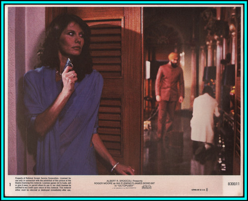 MAUD ADAMS & KABIR BEDI in "Octopussy" - Original Vintage Photo 1983