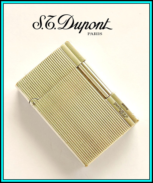 S.T. DUPONT "Gatsby" Silver Plated Lighter / Briquet - SERVICED