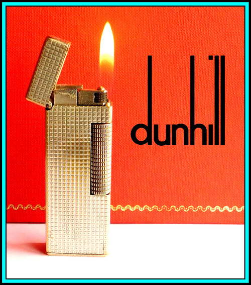 DUNHILL Rollagas Silver Plated LIGHTER / Briquet / Feuerzeug - JUST SERVICED