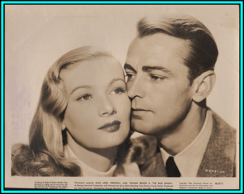 VERONICA LAKE & ALAN LADD in "The Blue Dahlia" - Original Vintage Photo 1946