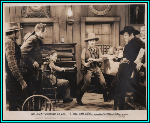 JAMES CAGNEY & HUMPHREY BOGART in "The Oklahoma Kid" - Orig. Photo 1943