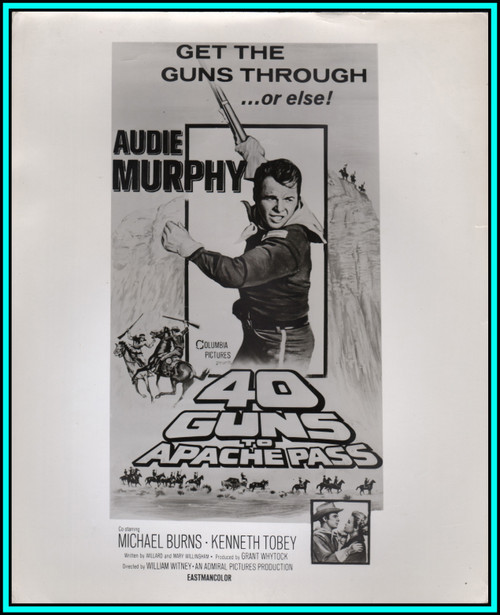 AUDIE MURPHY in "40 Guns To Apache Pass" - Original Vintage Photo 1967