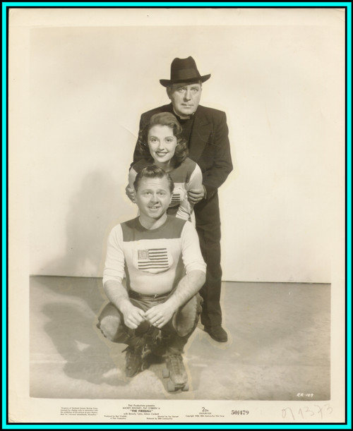 BEVERLY TYLER & MICKEY ROONEY in "The Fireball" - Original Vintage Photo 1950