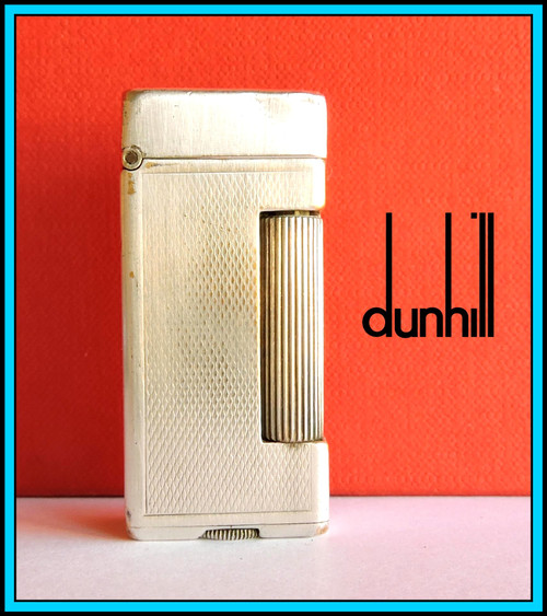 1939 DUNHILL Rollalite SMALL, Silver Plated, Petrol LIGHTER - OVERHAULED