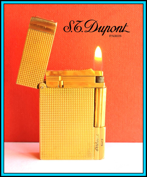 S.T. DUPONT "Gatsby" Gold Plated Lighter / Briquet - SERVICED