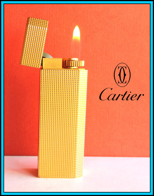 "Le Must de CARTIER" Pentagon LIGHTER Gold Plated - JUST SERVICED - EXCELLENT