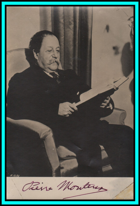 PIERRE MINTEUX - French Conductor - Original Vintage Handsigned Photo 1950's