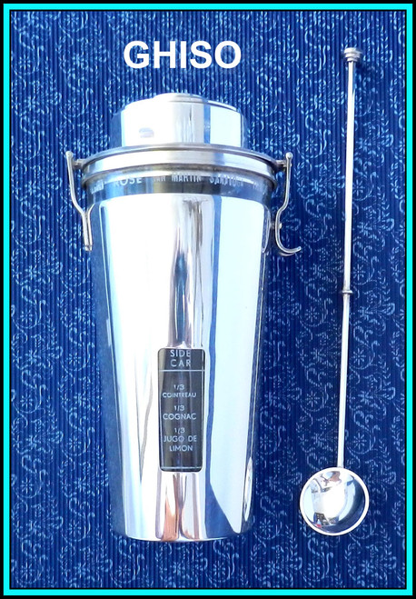 GHISO: RARE Art Deco COCKTAIL SHAKER "The Barman" - Silver Plated - OVERHAULED