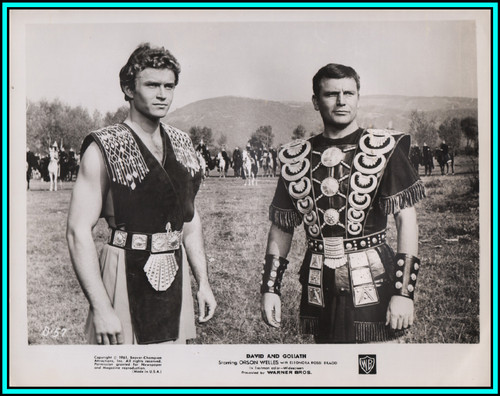IVO PAYER & PIERRE CRESSOY in "David and Goliath" - Original Vintage Photo - 1961