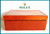 Original ROLEX Quartz Watch Box Case 70.00.08 Tan Brown leather. No outer box