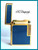 S.T. DUPONT Lighter - Ligne 1 Rose Gold & BLUE Chinese Lacquer - JUST SERVICED