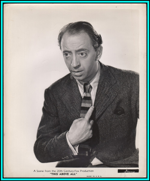 JOHN ABBOTT in "This Above All" - Original Vintage PORTRAIT - 1942