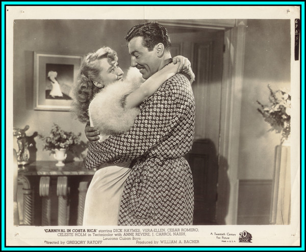 CELESTE HOLM & CESAR ROMERO in "Carnival in Costa Rica" - Original Vintage Photo 1947