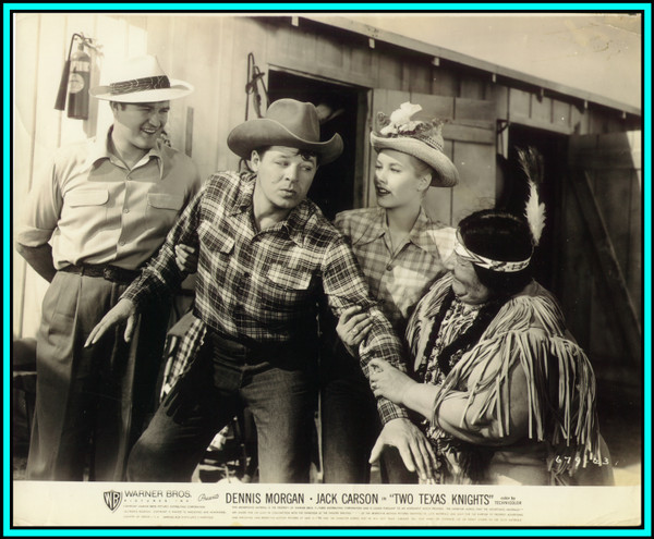 JACK CARSON & DENNIS MORGAN in "Two Texas Knights" - Originalo Vintage Photo 1948