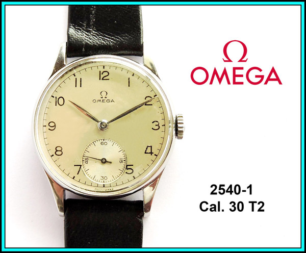 HARD TO FIND: Omega MILITARY Ref. 2540-1 - Cal. 30T2 – Stainless Steel - Working