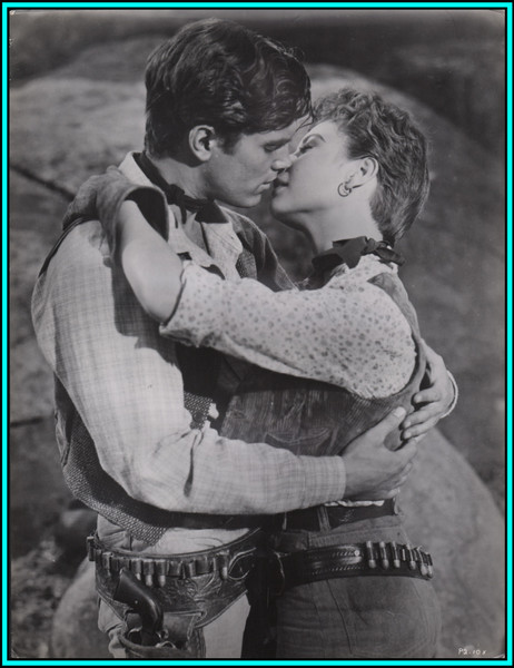 MITZI GAYNOR & JEFFREY HUNTER in "Three Young Texans" - Original Oversized Photo 1954