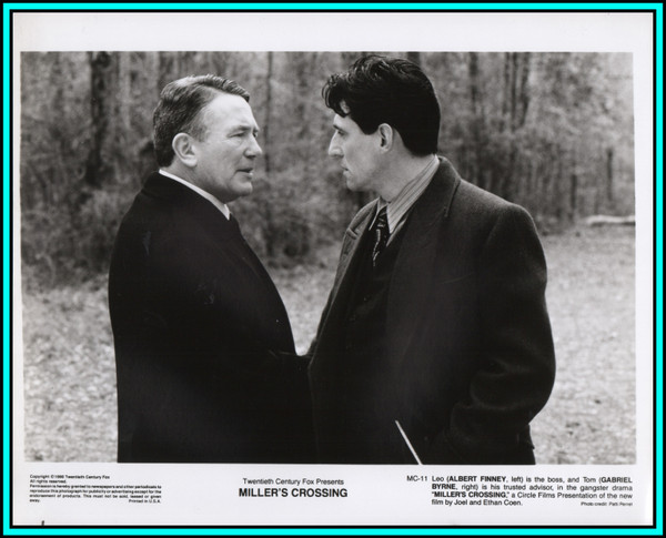 GABRIEL BYRNE & ALBERT FINNEY in "Miller's Crossing" - Original Vintage Photo 1990
