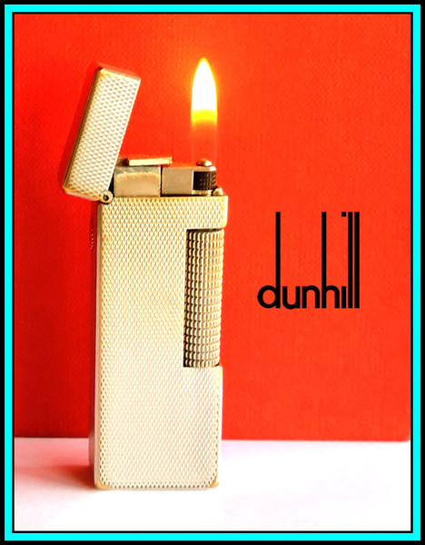 DUNHILL Rollagas Silver Plated LIGHTER / Briquet / Feuerzeug - JUST SERVICED